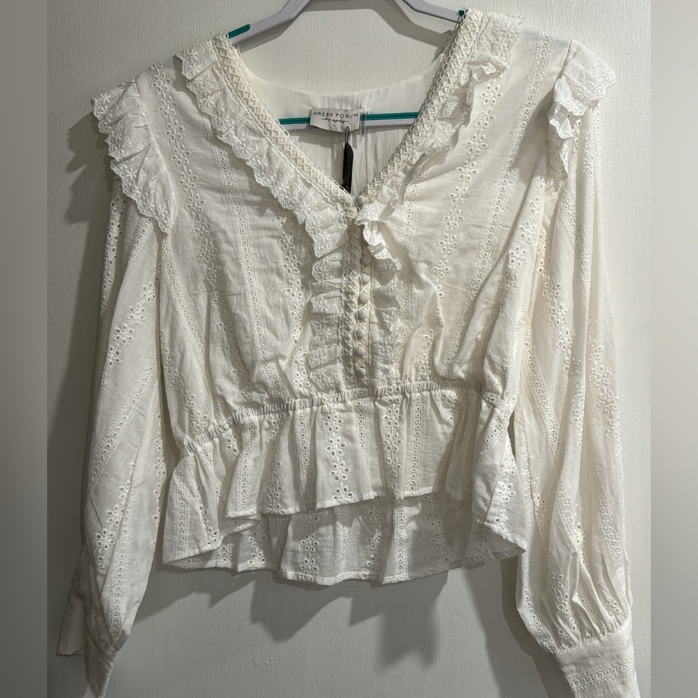White peplum blouse